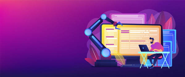 Open automation architecture concept banner header vector