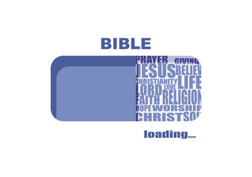 Progress bar or loading with christianity vector