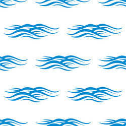 Sea and ocean waves seamless pattern wavy lines Vector Image
