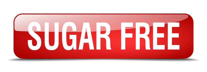 sugar free red square 3d realistic isolated web vector image