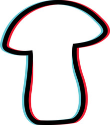 Symbol of the magic mushroom with two multiple vector