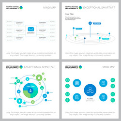 creative charts set for marketing report workflow vector