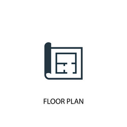Floor plan concept line icon simple element Vector Image