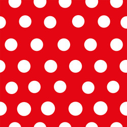 red and white dots seamless repeat pattern print vector image