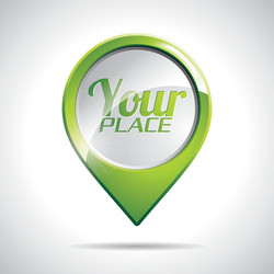 Round Map Pointer Icon vector image