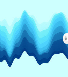 abstract waveform background 3d technology style vector image