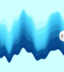 abstract waveform background 3d technology style vector