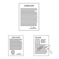 Design of form and document symbol set vector