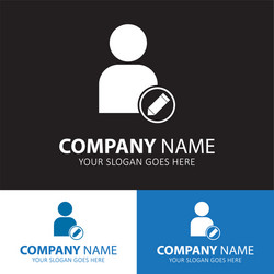 Edit user icon for web and mobile vector