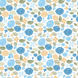 Hydrangea Floral Pattern vector image