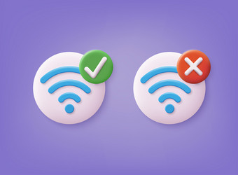 wifi signal connection and network symbol 3d web vector image