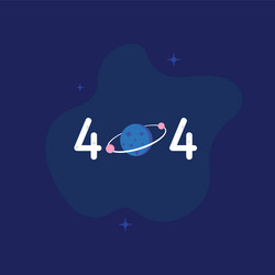 404 error logo and icon isolated image vector image
