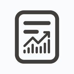 report file icon document page with statistics vector image