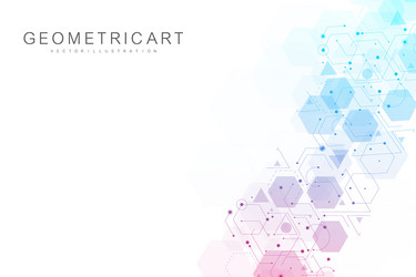 science network pattern connecting lines and dots vector image