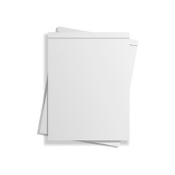 Stack of two empty notepads vector