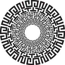 Ancient greek round key pattern - meander art Vector Image