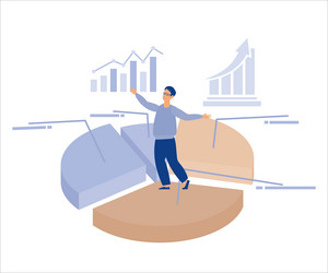 data driven with analytics research smart vector image