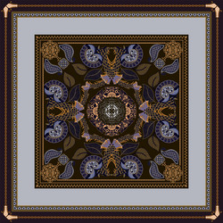Decorative frame with pattern color print vector
