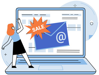 email marketing cyberspace is vast network where vector