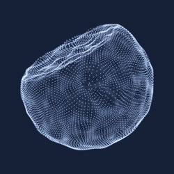 half-sphere consisting of points abstract grid vector image