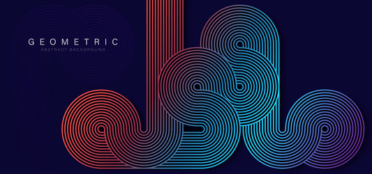 abstract gradient geometric lines pattern on dark vector image