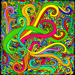 Psychedelic Swirls & Waves vector image