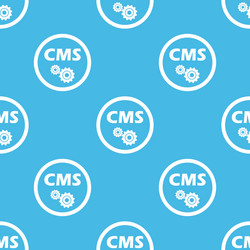 Cms settings sign blue pattern vector