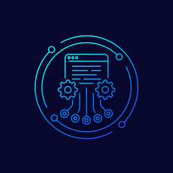 Load testing icon linear design vector