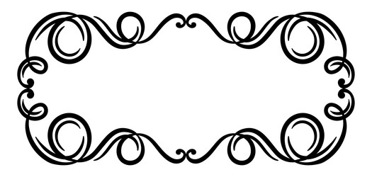 vignette curl element decorative calligraphic vector image