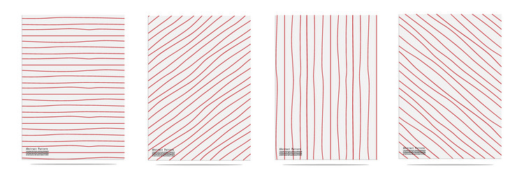abstract pattern with lines hand drawn set vector image