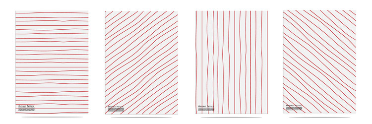 abstract pattern with lines hand drawn set vector