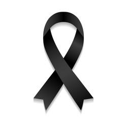 Black Awareness Ribbon Vector Image