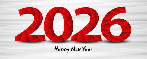 2026 happy new year template vector