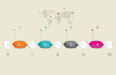 time line design can be used for workflow layout vector image