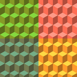 Cube set of seamless backgrounds vector