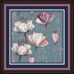 Decorative frame with pattern color print vector