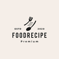 Food Recipe Vintage Logo Vector Image
