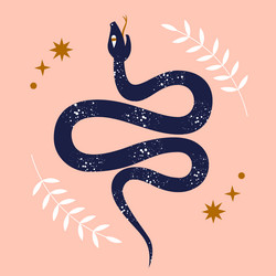 Snake and crown Royalty Free Vector Image - VectorStock