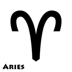 Logo zodiac sign aries vector