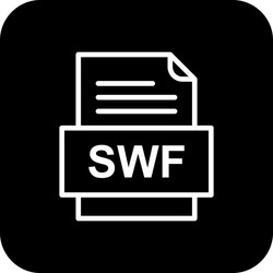 Swf file document icon vector
