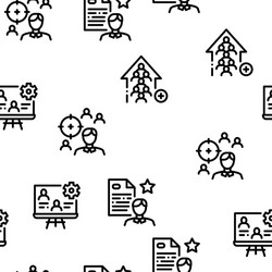 Account manager work seamless pattern vector