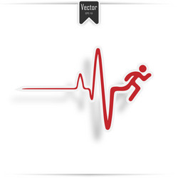 Death cardiac arrest cardio cardiogram Royalty Free Vector