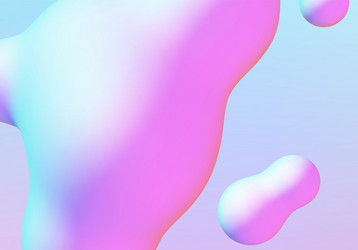 Fluid design liquid blobs with vibrant intense vector