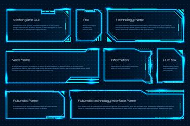 Hud futuristic user interface screen elements set Vector Image