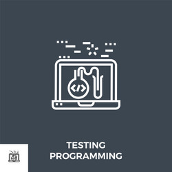 testing programming line icon vector