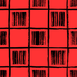 a seamless pattern with black squares and lines vector image