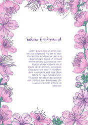 colored background with floral frame consisted vector image