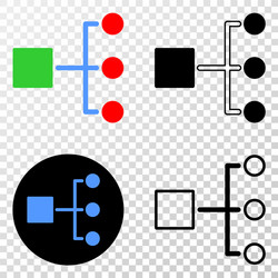 Hierarchy eps icon with contour version vector