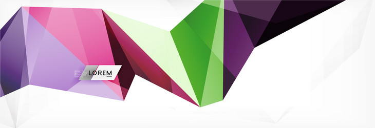 Mosaic triangular low poly style abstract vector