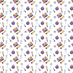 seamless pattern with female cosmetics Vector Image